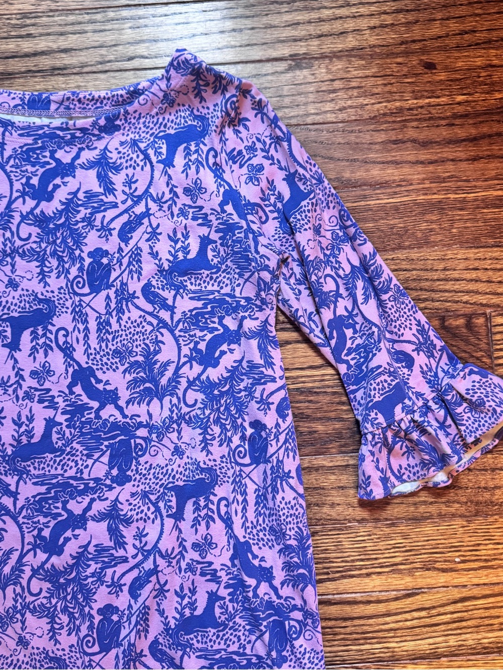 Lilly Pulitzer Mini Sophie Ruffle dress in the "Safari As I Can See" - Picture 5 of 6